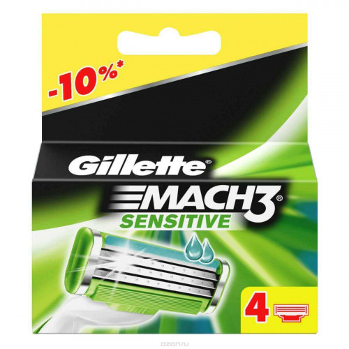 Лезвия Gillette Mach3 Sensitive 4 шт