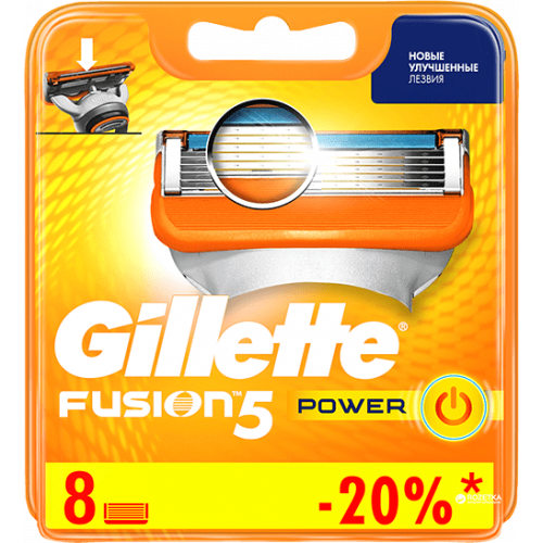 Лезвия Gillette Fusion Power 8 шт