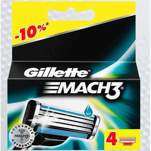 Кассеты Gillette Mach3 4 шт