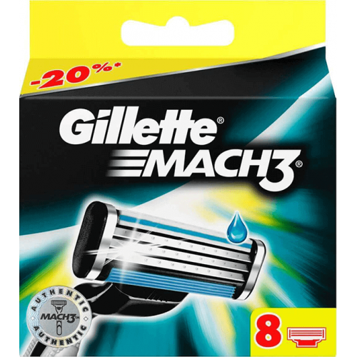 Леза Gillette Mach3 упаковка 8 шт