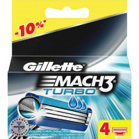 Лезвия Gillette Mach3 Turbo 4 шт